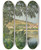 Triptych art skateboard deck of Lon Joubert Vue De Vtheuil Bord De Rivire by Leon Joubert (1851-1920)