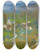 Triptych art skateboard deck of Henri Martin Vue Generalede Labastideduvert Du Haut Du Parc De Marquayrol by Henri Martin (1860-1943)