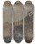 Triptych art skateboard deck of Richard Baseleer Dike Building On The Beach At Knokke by Richard Baseleer