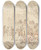Triptych art skateboard deck of Thomas Rowlandson Skating On The Serpentine by Thomas Rowlandson (1756-1827)