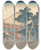 Triptych art skateboard deck of And Hiroshige Futagawa_2 by Ando Hiroshige (1797-1858)