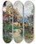Triptych art skateboard deck of Leontine Von Littrow A Southern Landscape With Sea View by Leontine Von Littrow (1860-1914)