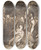Triptych art skateboard deck of Benjamin Robert Haydon Study Of Christ Raising Lazarus by Benjamin Robert Haydon (1786-1846)