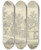 Triptych art skateboard deck of Johann Georg Wille Dorflandschaft Vor Schmiede by Johann Georg Wille (1715-1808)