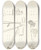 Triptych art skateboard deck of Edvard Weie Aften I Frihavnen_1 by Edvard Weie (1879-1943)