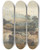 Triptych art skateboard deck of Joseph Mallord William Turner Snowdon From Beddgelert by Joseph Mallord William Turner (1775-1851)