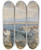 Triptych art skateboard deck of William Simpson Sebastopol From The Sea Sketched From The Deck Of H M S Sidon Feb 1855 by William Simpson (1823-1899)