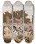 Triptych art skateboard deck of Alexander Von Bensa Historisches Karussell by Alexander Von Bensa (1820-1902)