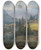 Triptych art skateboard deck of Johan Christian Dahl View Of Ylo Farm Valdres by Johan Christian Dahl (1788-1857)