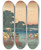 Triptych art skateboard deck of And Hiroshige Kawasaki_2 by Ando Hiroshige (1797-1858)