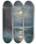 Triptych art skateboard deck of Ivan Konstantinovich Aivazovsky Genoese Towers In The Black Sea by Ivan Konstantinovich Aivazovsky (1817-1900)