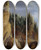 Triptych art skateboard deck of Joos De Momper Mountain Landscape_2 by Joos de Momper (1564-1634)