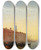 Triptych art skateboard deck of Flix Ziem Gondoletraversant Lentre Du Grand Canal by Felix Ziem (1821-1911)