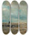 Triptych art skateboard deck of Louis Artan The Harbour Defences In Choppy Waters by Louis Artan (1837-1890)