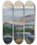 Triptych art skateboard deck of Menci Clement Crni A View Of The Adriatic Coast From Plase Near Rijeka by Menci Clement Crncic (1865-1930)