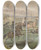 Triptych art skateboard deck of Friedrich Carl Von Scheidlin To Hunt by Friedrich Carl Von Scheidlin (1822-1913)