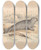 Triptych art skateboard deck of James Stewart The Ringed Seal_2 by James Stewart