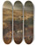 Triptych art skateboard deck of Joos De Momper Hercules Steals The Oxen Of Geryon by Joos de Momper (1564-1634)