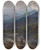 Triptych art skateboard deck of Edward Lear View Of Mount Athos Greece by Edward Lear (1812-1888)