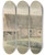 Triptych art skateboard deck of Edward Francis Burney Thatchedroof Barn by Edward Francis Burney (1760-1848)