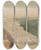 Triptych art skateboard deck of Frederic Edwin Church View Of A Plain With Damascus Syria From The Mountains by Frederic Edwin Church (1826-1900)