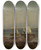 Triptych art skateboard deck of Amaldus Nielsen Sommernatt Hvaler by Amaldus Nielsen (1838-1932)