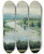 Triptych art skateboard deck of Ferdinand Engelmller Zusammenfluss Von Moldau Und Elbe by Ferdinand Engelmuller (1867-1924)
