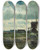 Triptych art skateboard deck of Willem Roelofs Polder Landscape With Windmill Near Abcoude by Willem Roelofs (1822-1897)