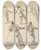 Triptych art skateboard deck of Claudejoseph Vernet Ten Men Pulling On Ropes by Claude Joseph Vernet (1714-1789)