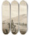 Triptych art skateboard deck of Otto Howen Aftocht Van Een Leger Bij Een Blokhuis Bij Tolosa by Otto Howen (1774-1848)