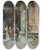 Triptych art skateboard deck of Mariano Fortuny Marsal The Choice Of A Model by Mariano Fortuny Marsal (1838-1874)