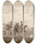 Triptych art skateboard deck of Otto Howen Ruitergevecht by Otto Howen (1774-1848)