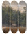 Triptych art skateboard deck of Janus La Cour Ellebuske Ved Almind S by Janus La Cour (1837-1909)