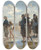 Triptych art skateboard deck of John Singer Sargent En Route Pour La Pche Setting Out To Fish by John Singer Sargent (1856-1925)