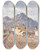 Triptych art skateboard deck of Truman Seymour Housetops Andmountains by Truman Seymour (1824-1891)