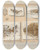 Triptych art skateboard deck of Louis Agassiz Recherches Sur Les Poissons Fossiles Pl364 by Louis Agassiz (1807-1873)