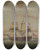 Triptych art skateboard deck of Thomas Luny An Indiaman And A Two Decker Hove To Said To Be Thomas Dumar Esq In Hm Ship Portland Deliveri by Thomas Luny (1759-1837)