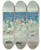 Triptych art skateboard deck of Maurice Prendergast Low Tide by Maurice Prendergast (1858-1924)