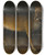 Triptych art skateboard deck of Heinrich Lihl A Wolf In A Landscape by Heinrich Lihl (1690-1756)