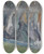 Triptych art skateboard deck of Ernst Schiess Wave Breaking At The Rocks by Ernst Schiess (1872-1919)