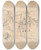 Triptych art skateboard deck of James Ward Sheet Of Sketches Wagon Horse Milkmaid And Other Figure Studies by James Ward (1769-1859)