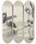 Triptych art skateboard deck of Jeanlouis Forain Au Piree Le Depart Des Boches by Jean Louis Forain (1852-1931)