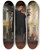 Triptych art skateboard deck of Anna Berent Evening Song by Anna Berent (1871-1944)
