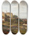 Triptych art skateboard deck of Marcin Zaleski View Of The Kazimierz Palace From Powile by Marcin Zaleski (1796-1877)