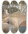 Triptych art skateboard deck of Rev James Bulwer One From A Volume Of Drawings And Prints_6 by Rev James Bulwer (1794-1879)