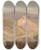 Triptych art skateboard deck of Frederic Edwin Church Mount Pentelicus by Frederic Edwin Church (1826-1900)