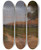 Triptych art skateboard deck of Eastman Johnson Mount Vernon In 1857 by Eastman Johnson (1824-1906)