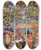 Triptych art skateboard deck of Maurice Prendergast Picnic by Maurice Prendergast (1858-1924)