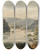 Triptych art skateboard deck of Pavel Petrovich Svinin A View Of The Potomac At Harpers Ferry by Pavel Petrovich Svinin (1787-1839)