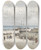 Triptych art skateboard deck of Johannes Bosboom The Beach At Scheveningen by Johannes Bosboom (1817-1891)